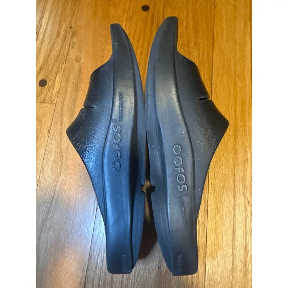 OOFOS OOahh Recovery Slides Black Women’s 8 Men’s 6 EU 39 Sandals